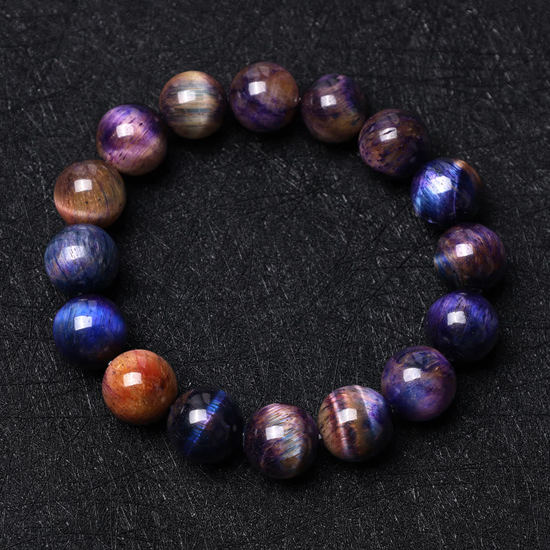 Buddha Stones Natuurlijke paarse tijgeroog Armband - image 0
