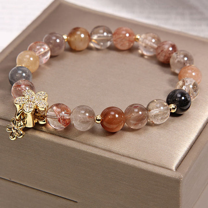 Buddha Stones Veelkleurige rutielkwarts citrien Armband voor bescherming van rijkdom - image 3