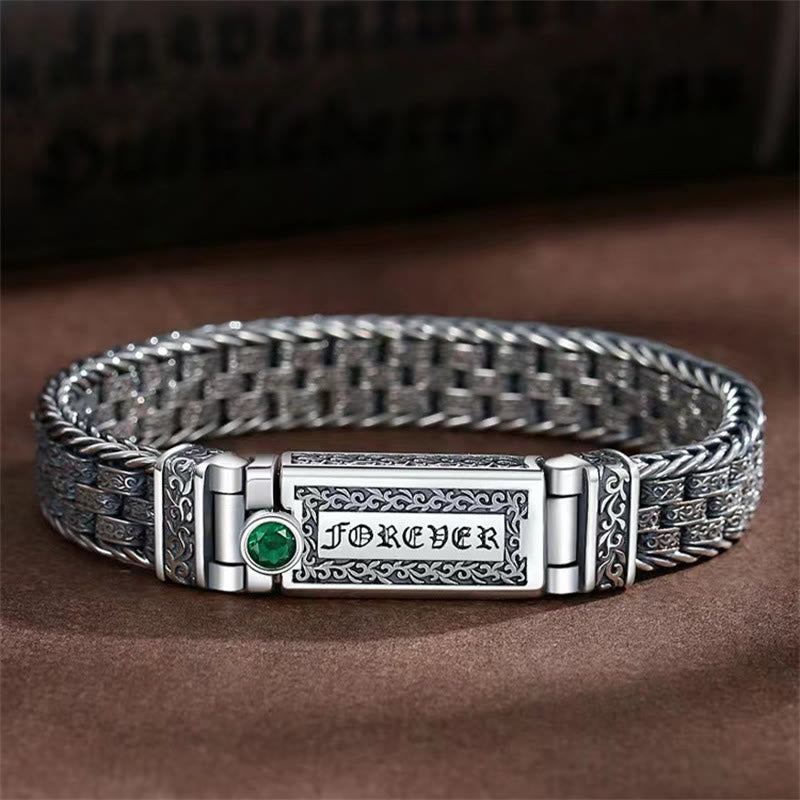 Buddha Stones Tibetaanse Om Mani Padme Hum Tang-dynastie bloemenmotief koperen vredesketting Armband - 22 cm - image 0
