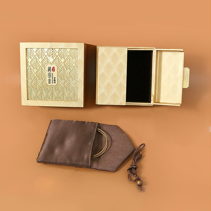 Retro sieraden opbergdoos met verenpatroon, geschenkdoos - image 12