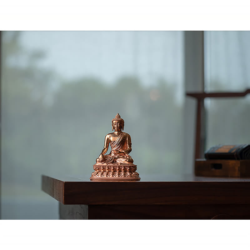 Buddha Stones Gautama Shakyamuni Boeddha beeldje, Sereniteit, koperen beeldje, woondecoratie - image 12