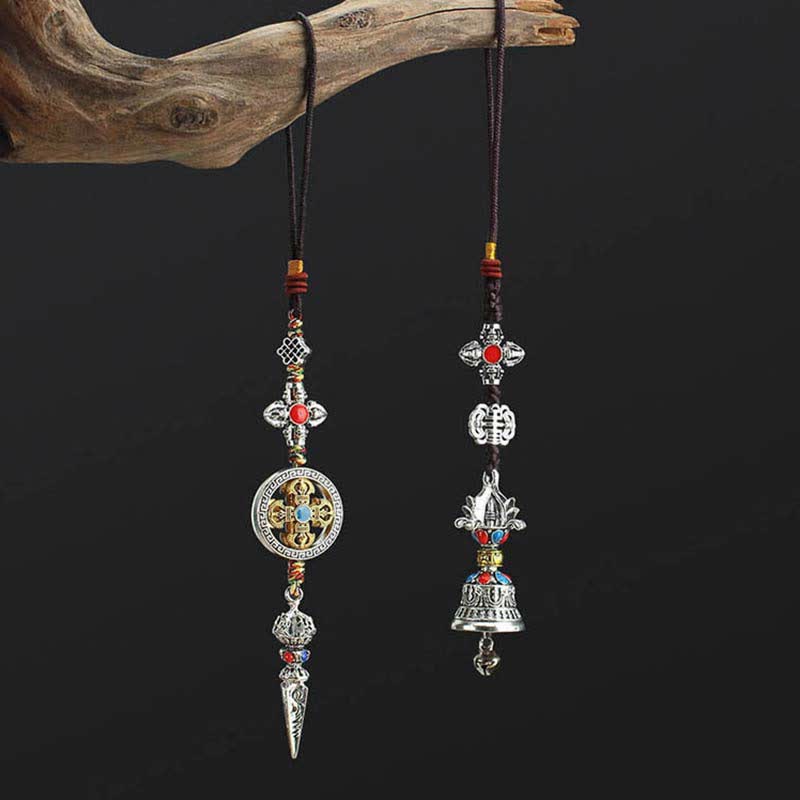 Tibet Om Mani Padme Hum Vajra Dorje Spirituele auto hangende decoratie - image 0