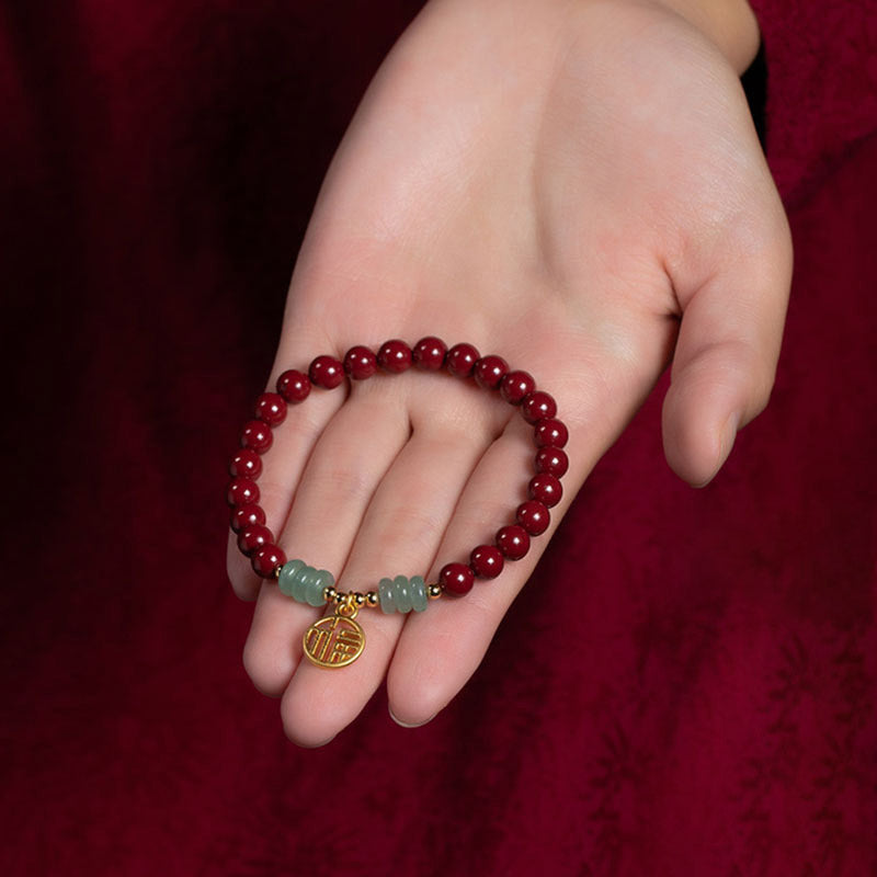 Buddha Stones Armband van cinnabergroene aventurijn - image 5
