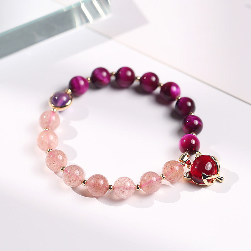 Buddha Stones Natuurlijke aardbeikwarts PiXiu Armband - image 1