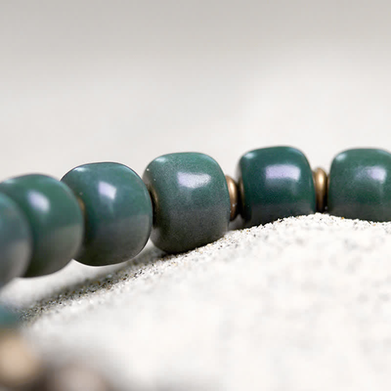 Buddha Stones Tibetaanse cyaan Bodhi-zaad koperen Armband - image 6