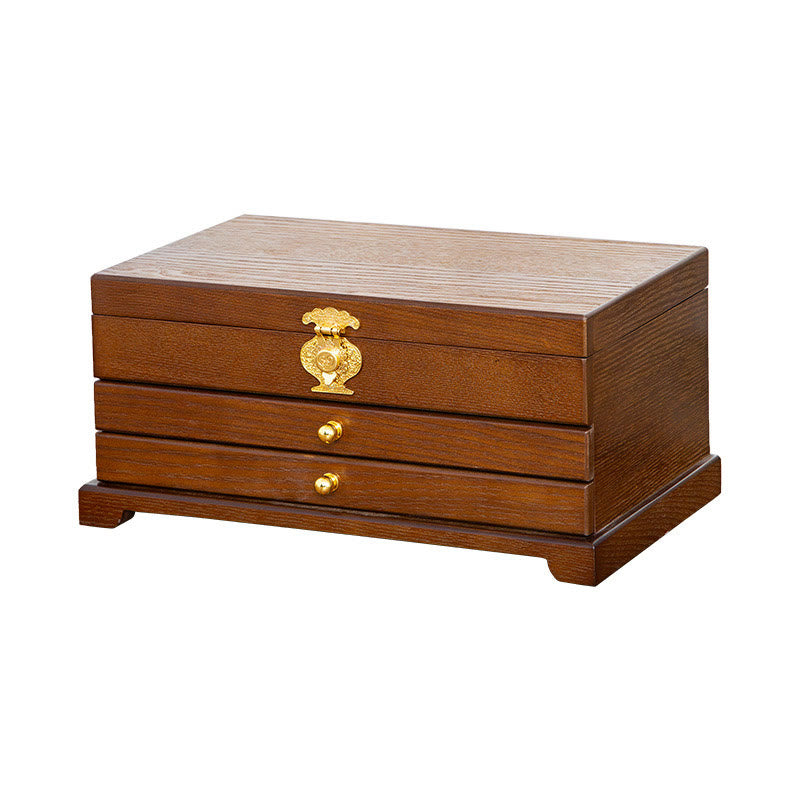 Buddha Stones Retro houten sieradendoos met drie lagen . - image 18