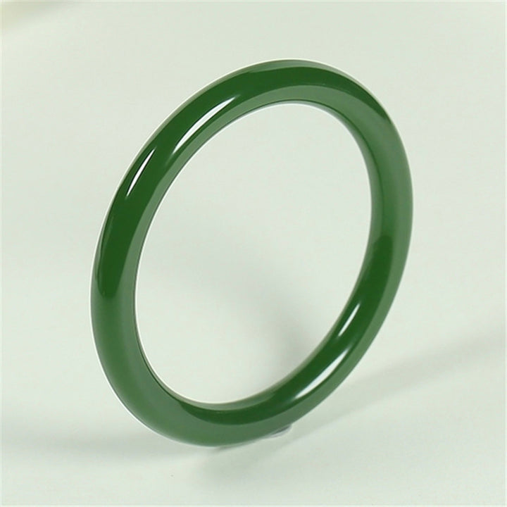 Buddha Stones Cyaan jade Armband met symbool voor een lang leven. - image 6