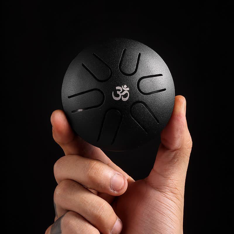 Mini stalen tongtrommel 3 inch klankhelende trommelset - Zwart - image 13