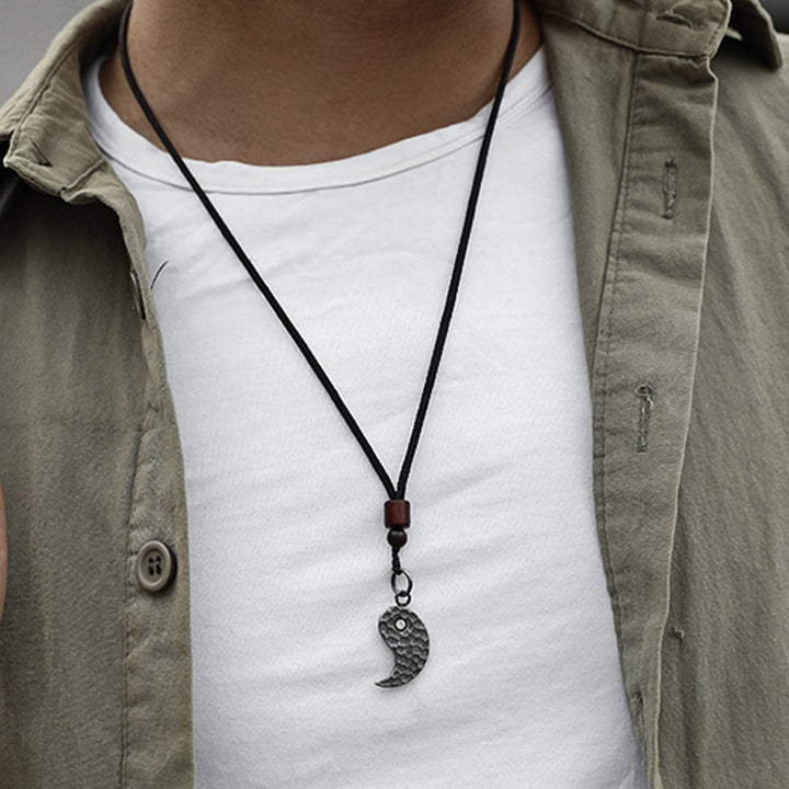 Buddha Stones Ketting met Yin Yang-balans en harmonie, 990 sterling zilver - image 6