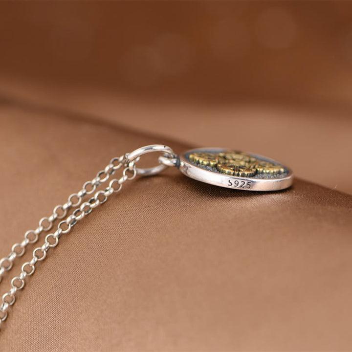 Buddha Stones 925 Sterling Zilveren Dubbele Dorje Vajra Ketting - image 7