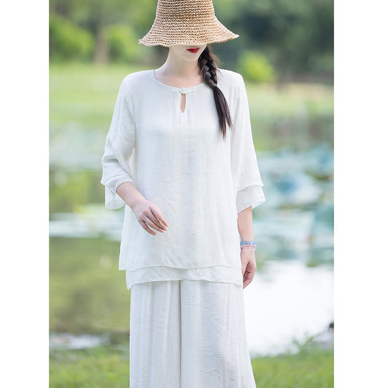 Tai Chi Meditatie Gebed Zen Spirituele Ochtendpraktijk Kleding Dames Set - image 8