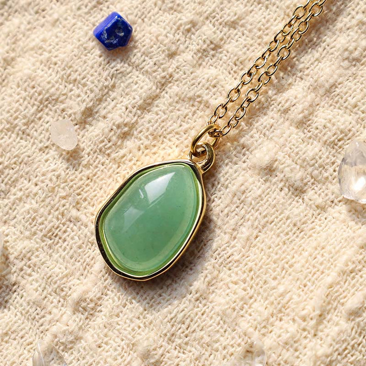 Buddha Stones Natuurlijke groene aventurijn, amethist en rozenkwarts Ketting - image 2