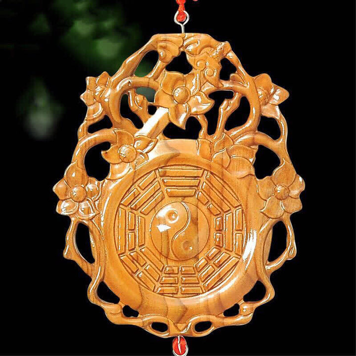 Feng Shui Bagua-kaart Perzikhout Chinese knopen Balans Energiekaart - image 2