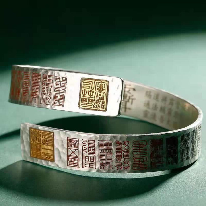 Buddha Stones Letters Copper Balance Healing Manchetarmband Bangle - image 1