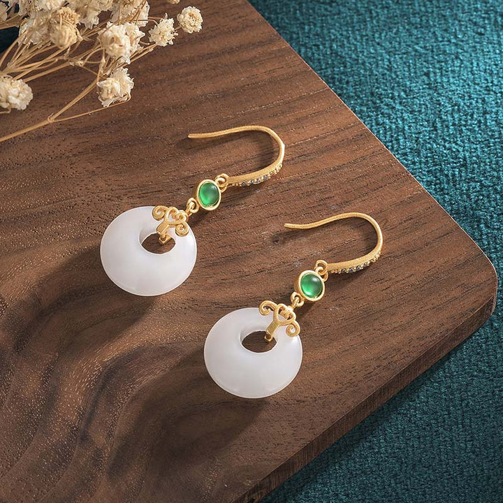 Feng Shui witte jade zegen Oorbellen - image 16