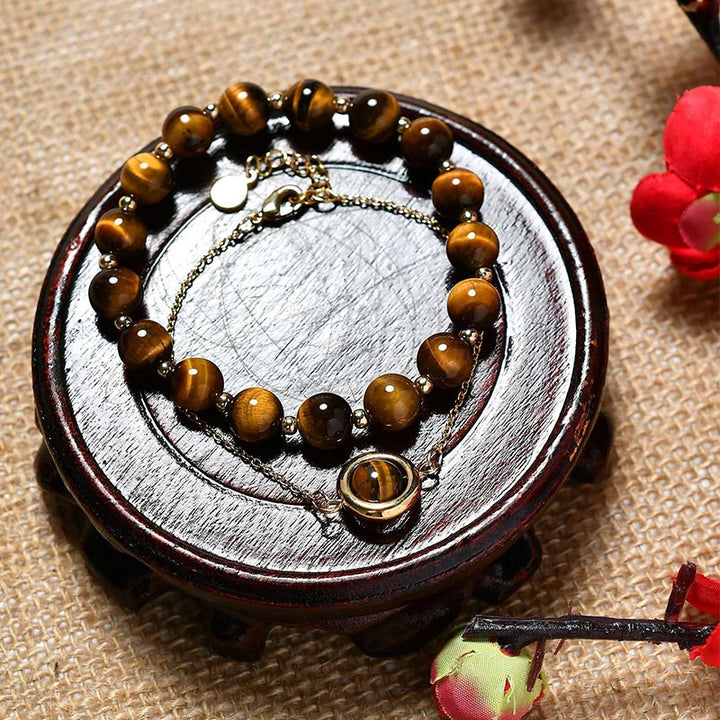 Buddha Stones Zonnesteen Aardbeikwarts Kristal Positieve Armband - image 20