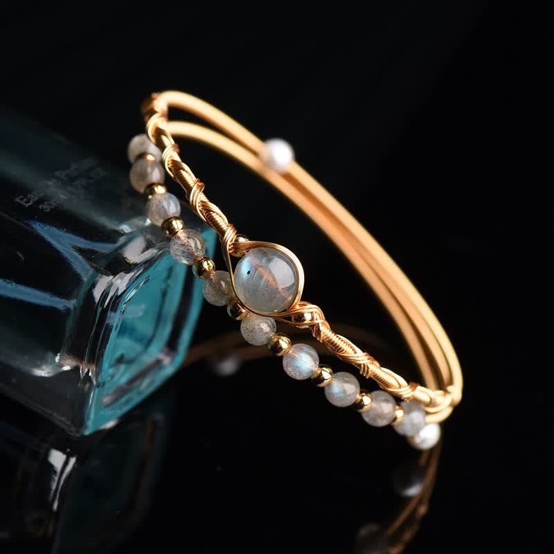Buddha Stones Maansteen helende Bangle-armband - image 1
