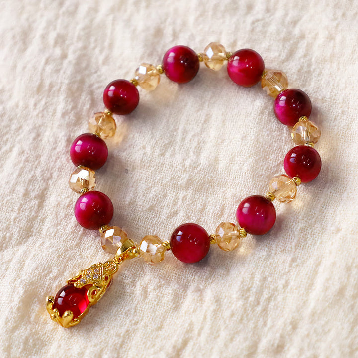 Buddha Stones Rode tijgeroog PiXiu vossen Armband voor zelfvertrouwen - image 9