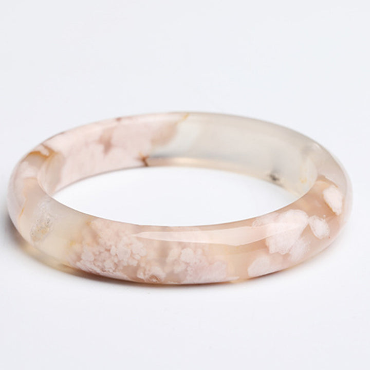 Natuurlijke Sakura Agaat Bangle-armband - image 8