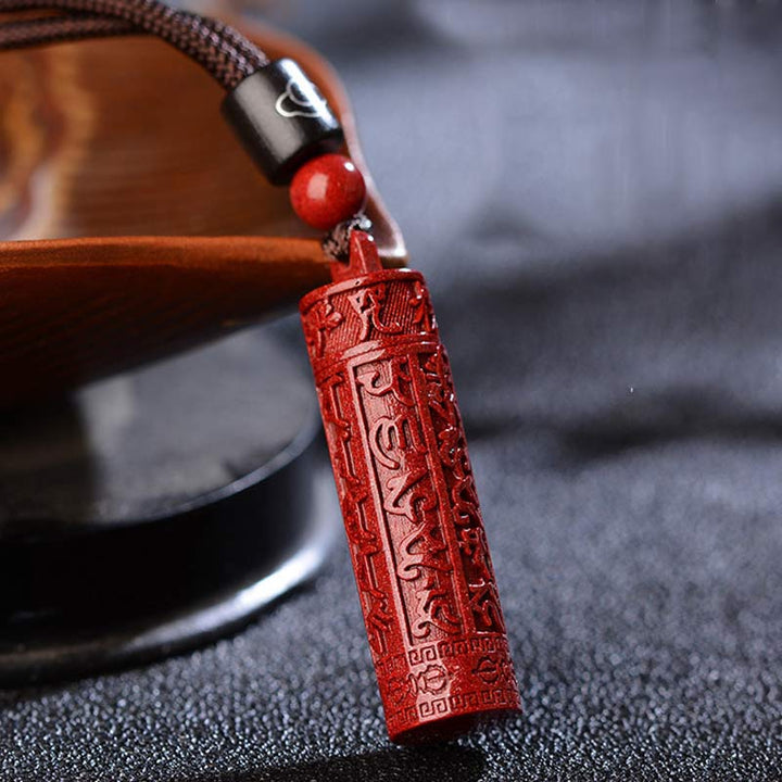 Buddha Stones Tibetaanse cinnaber mantra concentratie Ketting - Cinnabar - image 0
