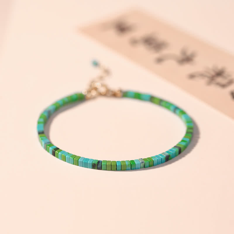 Buddha Stones Turquoise Armband vriendschapsarmband - Lichtgroen - image 4