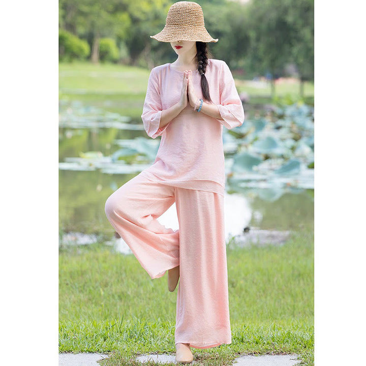 Tai Chi Meditatie Gebed Zen Spirituele Ochtendpraktijk Kleding Dames Set - image 19