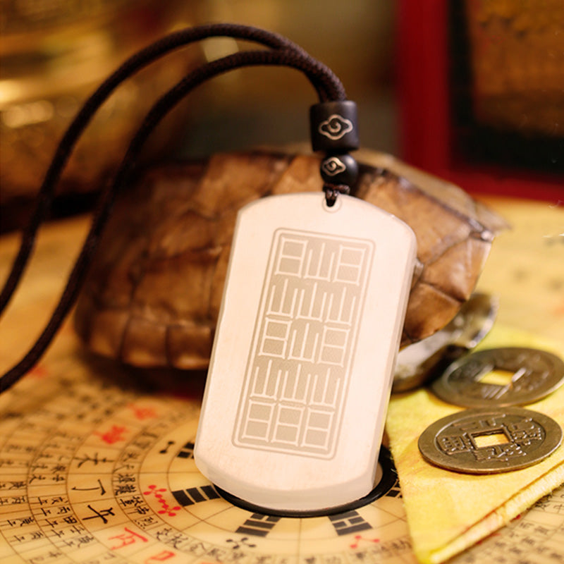 Buddha Stones Witte jade PiXiu Yin Yang geluks- en Ketting - image 8