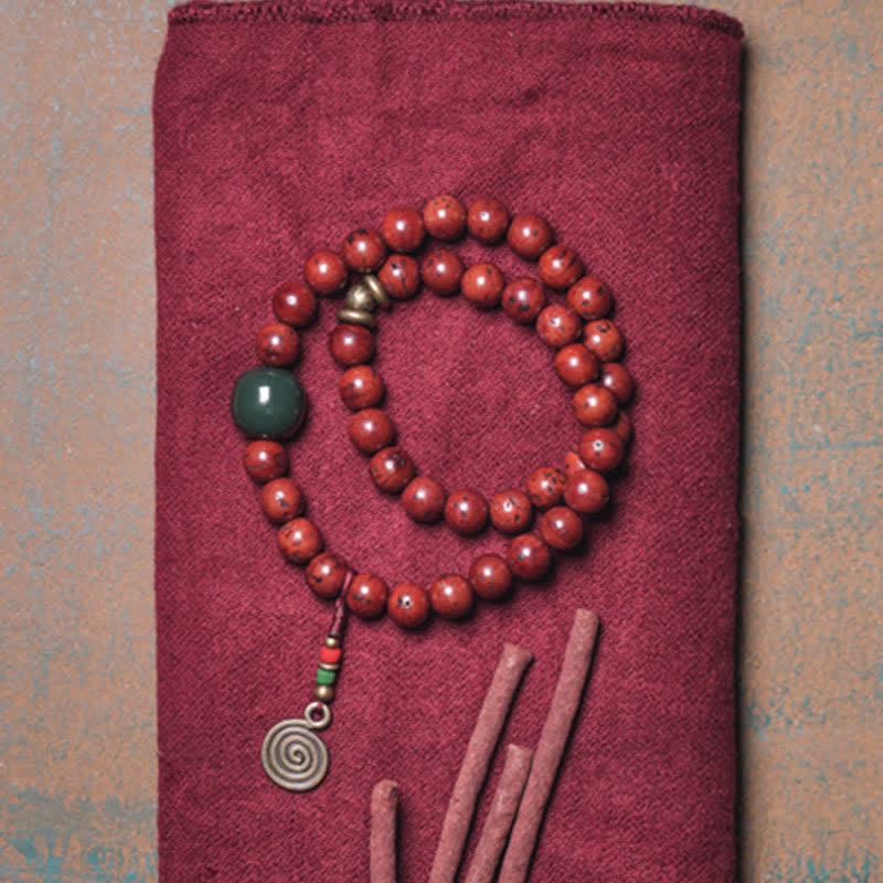 Buddha Stones Bodhizaad armband van cyaan jade en koper met vredes- en Armband - image 5