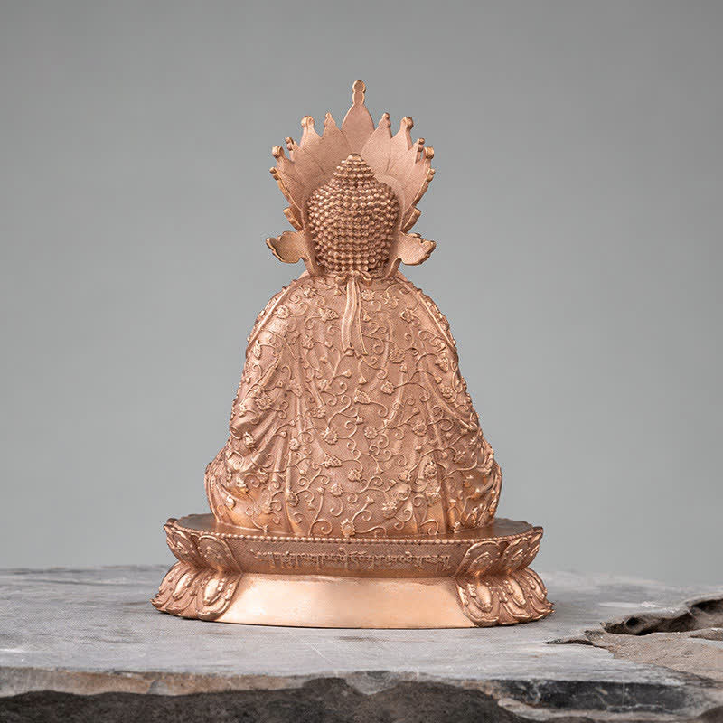 Buddha Stones Shakyamuni beeldje, symbool van mededogen, handgemaakt koperen beeldje ter decoratie - image 6