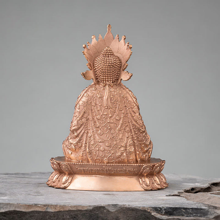 Buddha Stones Shakyamuni beeldje, symbool van mededogen, handgemaakt koperen beeldje ter decoratie - image 6