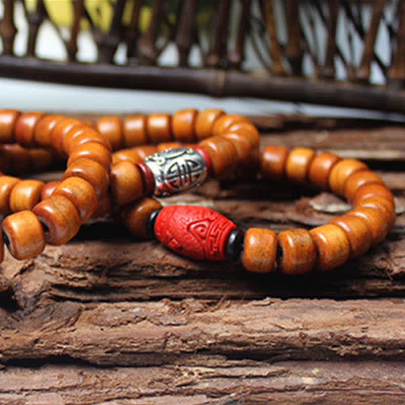 Buddha Stones Tibetaanse botkralen Om Mani Padme Hum sterkte Armband - image 3