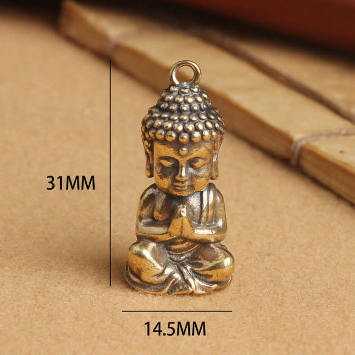 Boeddha-sleutelhanger met mededogen, koperen hanger. - image 6