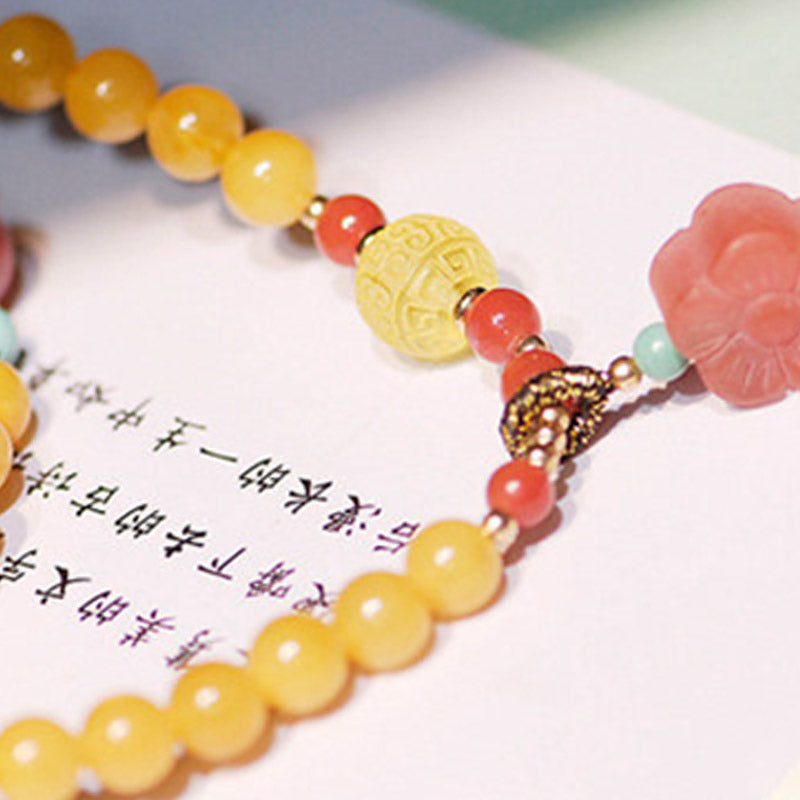 Amber Healing Balance Ketting, Armband met bloembedel - image 7