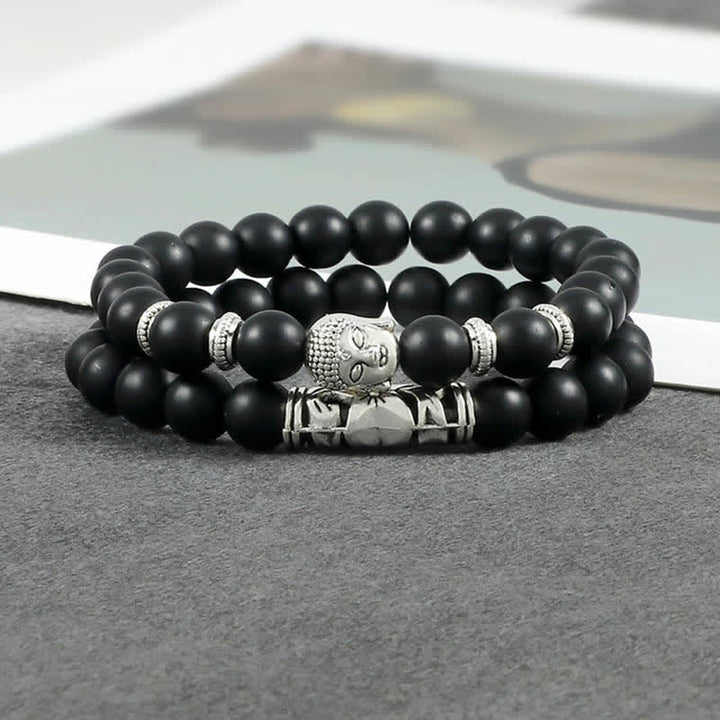 Buddha Stones 2 stuks natuurlijke kristallen agaat Boeddha Armband - image 4