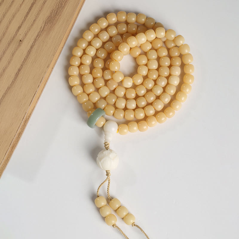 Buddha Stones Armband met vredes- en harmoniebedel van natuurlijke bodhizaadlotus (Dzi-kraal) - image 5
