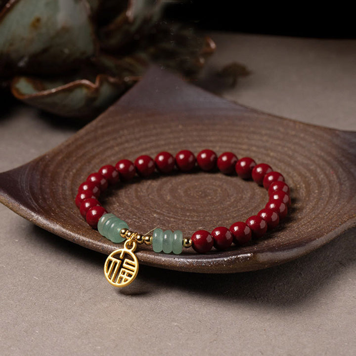 Buddha Stones Armband van cinnabergroene aventurijn - 12mm - image 0