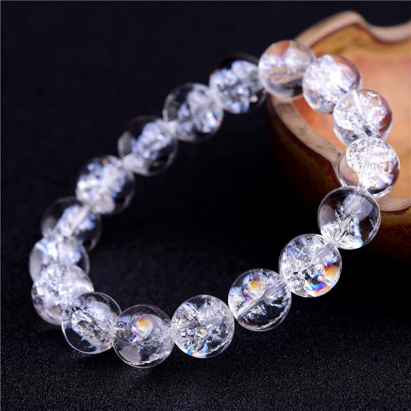 Buddha Stones Natuurlijke witte kristallen beschermings- en helende Armband - image 1