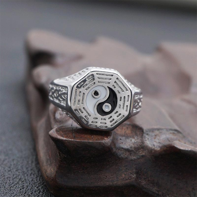 Yin Yang symbool koperen Ring - image 5