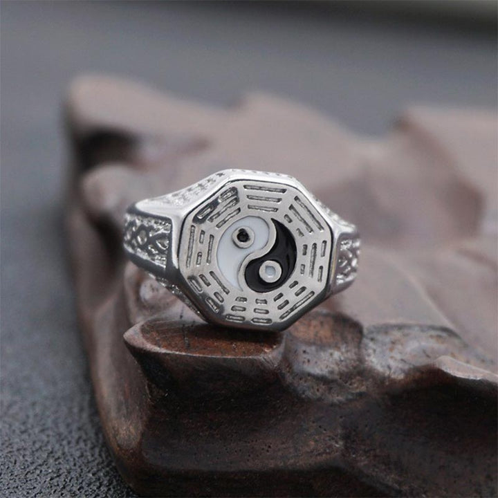 Yin Yang symbool koperen Ring - image 5