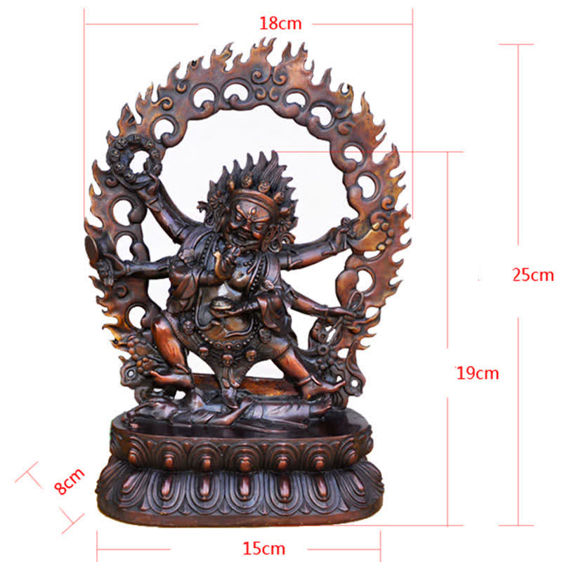 Buddha Stones Tibetaanse Mahakala Bodhisattva beeldje, mededogen, koperen beeldje, decoratie - image 15