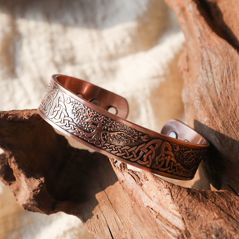 Buddha Stones Geluksboom Levensbalans Bangle Verstelbare Manchetarmband - image 1