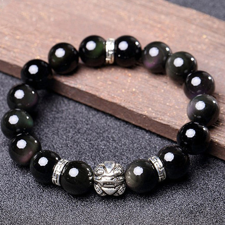 Feng Shui Armband van natuurlijke regenboogobsidiaan PiXiu - image 1