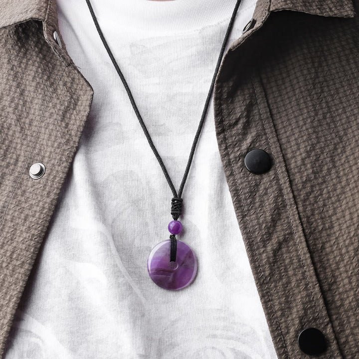 Buddha Stones Geluksmunt hanger met helende kristal edelsteen Ketting - image 7