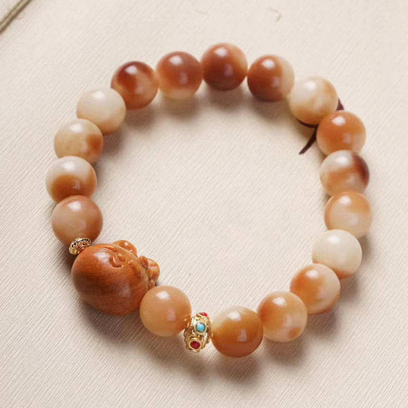 Buddha Stones Natuurlijke Bodhizaadjes Liefdevol Konijn Armband - image 4