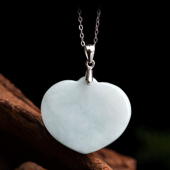 Buddha Stones Lachende Boeddha hanger van witte jade met gelukssymbool en titanium stalen Ketting . - image 6