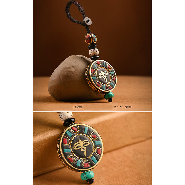 Buddha Stones Tibetaanse Om Mani Padme Hum Bodhi Seed Peace sleutelhanger - image 10