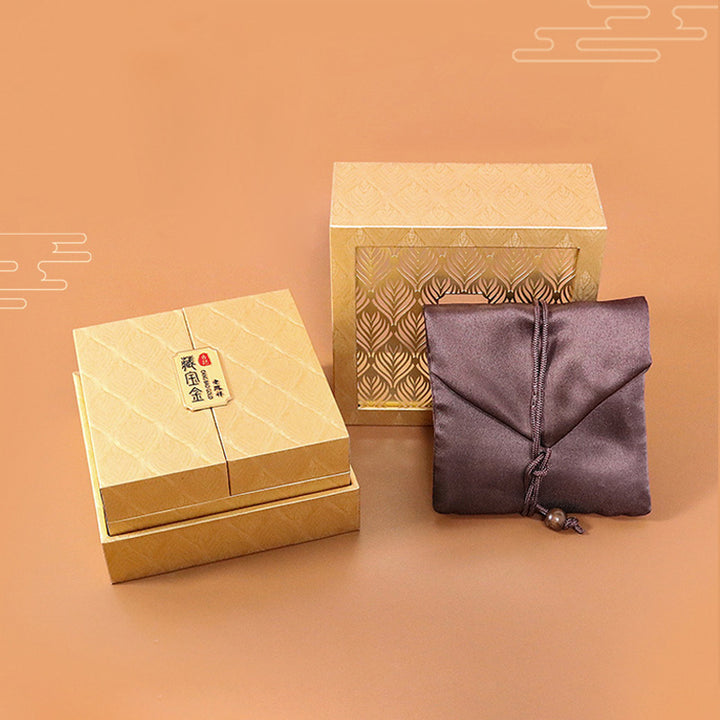 Retro sieraden opbergdoos met verenpatroon, geschenkdoos - image 5