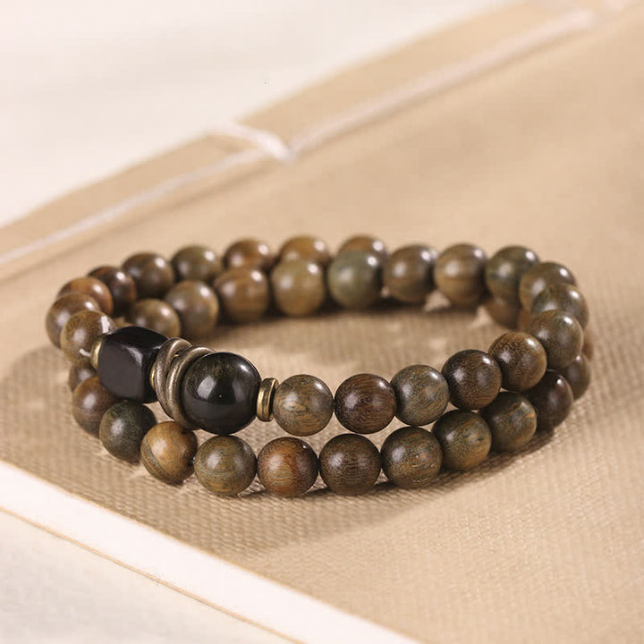 Buddha Stones Tibetaanse groene sandelhout kristallen rustgevende Armband - Pols Mala - image 10
