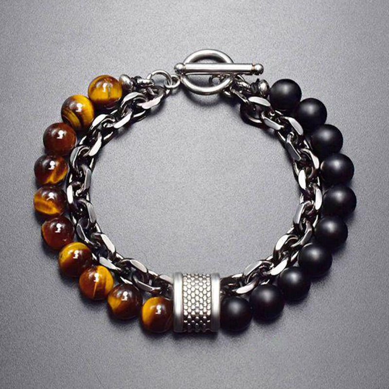 Buddha Stones Natuurlijke tijgeroog lapis lazuli Armband - Tijgeroog - image 0