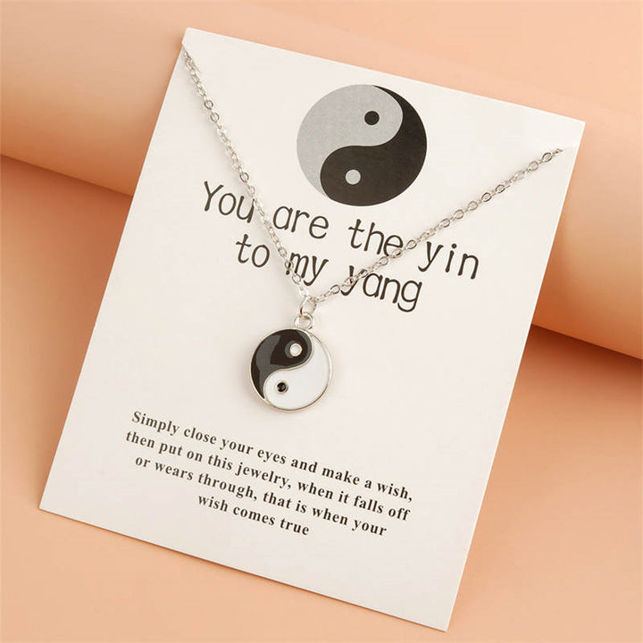 Buddha Stones 2 stuks Yin Yang Harmonie Balans Ketting - YIN YANG-SYMBOOL (Balans ♥ Harmonie) - image 0